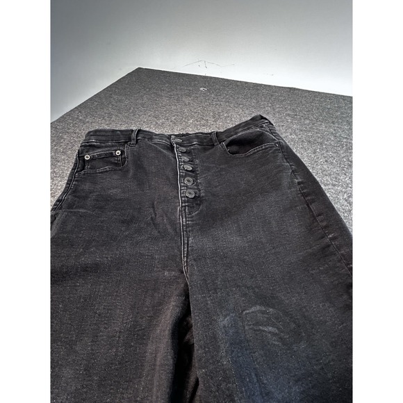 American Eagle W Size 10 Jeans Highest Rise Flare Button Fly Stretch fring - Picture 8 of 9
